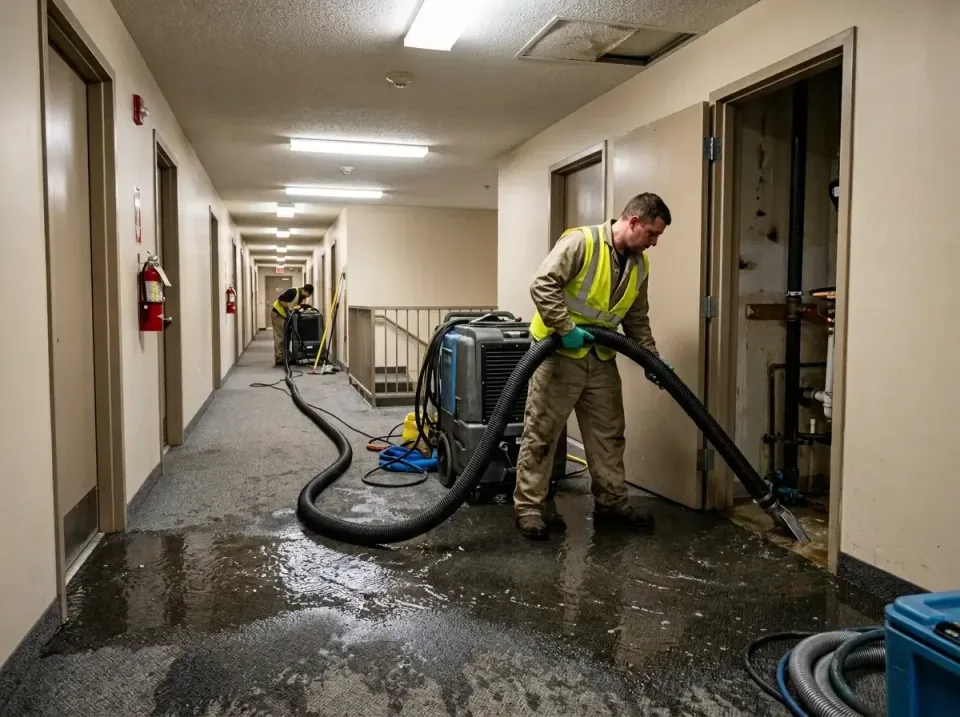 multi-unit-apartment-hallway-f-005 — frequently asked questions, Emergency Burst Pipe Water Extraction & Removal in Pine Cre…